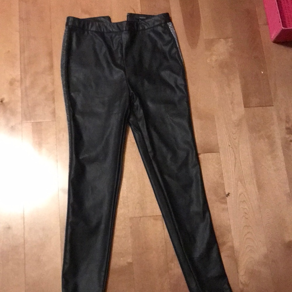 Black pleather pants